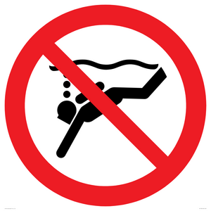 Prohibition: No sub-aqua diving